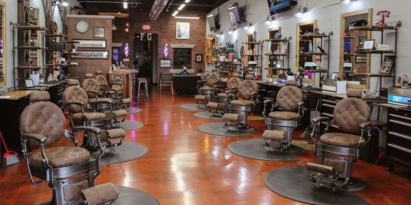 Inside Forefathers Grooming barber shop in Sterling Heights